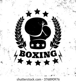 Vector vintage logo for boxing
