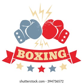 Vector vintage logo for a boxing