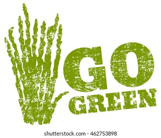 Vector vintage logo go green