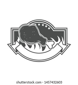 Vector vintage logo, icon, symbol template design for Fried Chicken restaurant