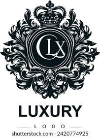 Plantilla de logotipo vectorial vintage y de lujo