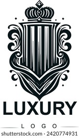 Plantilla de logotipo vectorial vintage y de lujo