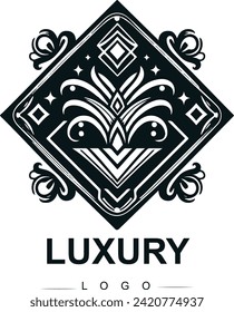 Plantilla de logotipo vectorial vintage y de lujo