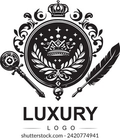 Plantilla de logotipo vectorial vintage y de lujo
