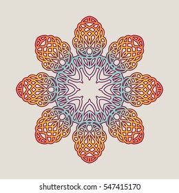 Vector vintage Mandala sign frame. Vintage decorative elements. Oriental pattern, vector illustration. Islam, Arabic, Indian, turkish, pakistan, chinese, ottoman motif