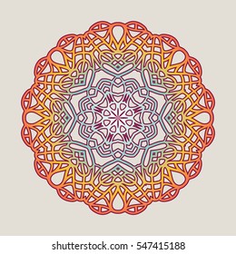 Vector vintage Mandala sign frame. Vintage decorative elements. Oriental pattern, vector illustration. Islam, Arabic, Indian, turkish, pakistan, chinese, ottoman motif