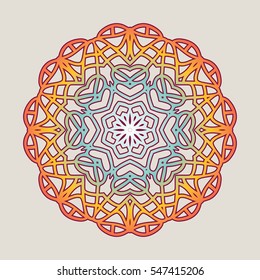 Vector vintage Mandala sign frame. Vintage decorative elements. Oriental pattern, vector illustration. Islam, Arabic, Indian, turkish, pakistan, chinese, ottoman motif