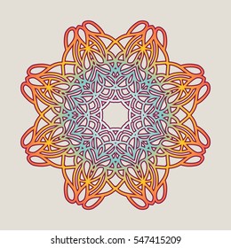 Vector vintage Mandala sign frame. Vintage decorative elements. Oriental pattern, vector illustration. Islam, Arabic, Indian, turkish, pakistan, chinese, ottoman motif