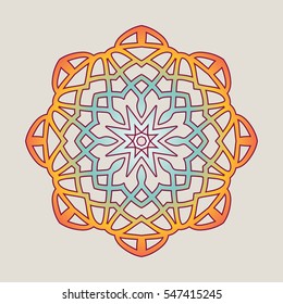 Vector vintage Mandala sign frame. Vintage decorative elements. Oriental pattern, vector illustration. Islam, Arabic, Indian, turkish, pakistan, chinese, ottoman motif