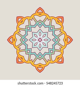Vector vintage Mandala sign frame. Vintage decorative elements. Oriental pattern, vector illustration. Islam, Arabic, Indian, turkish, pakistan, chinese, ottoman motif
