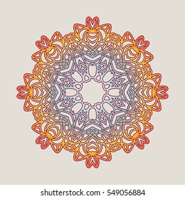 Vector vintage Mandala sign frame. Vintage decorative elements. Oriental pattern, vector illustration. Islam, Arabic, Indian, turkish, pakistan, chinese, ottoman motif
