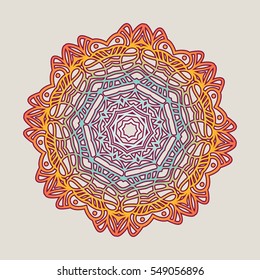 Vector vintage Mandala sign frame. Vintage decorative elements. Oriental pattern, vector illustration. Islam, Arabic, Indian, turkish, pakistan, chinese, ottoman motif