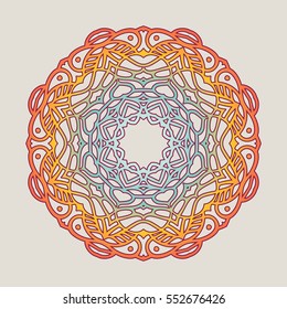 Vector vintage Mandala sign frame. Vintage decorative elements. Oriental pattern, vector illustration. Islam, Arabic, Indian, turkish, pakistan, chinese, ottoman motif