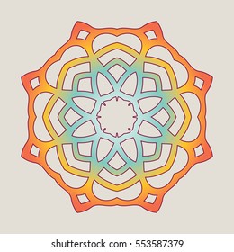 Vector vintage Mandala sign frame. Vintage decorative elements. Oriental pattern, vector illustration. Islam, Arabic, Indian, turkish, pakistan, chinese, ottoman motif