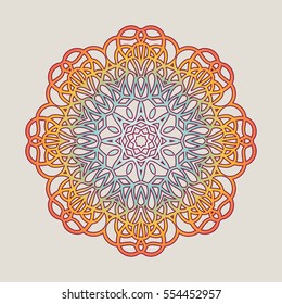 Vector vintage Mandala sign frame. Vintage decorative elements. Oriental pattern, vector illustration. Islam, Arabic, Indian, turkish, pakistan, chinese, ottoman motif