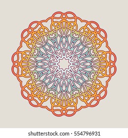 Vector vintage Mandala sign frame. Vintage decorative elements. Oriental pattern, vector illustration. Islam, Arabic, Indian, turkish, pakistan, chinese, ottoman motif
