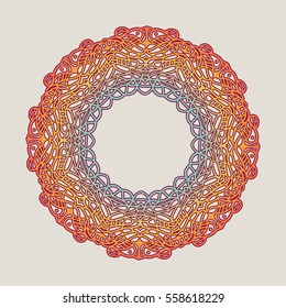 Vector vintage Mandala sign frame. Vintage decorative elements. Oriental pattern, vector illustration. Islam, Arabic, Indian, turkish, pakistan, chinese, ottoman motif