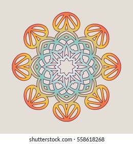 Vector vintage Mandala sign frame. Vintage decorative elements. Oriental pattern, vector illustration. Islam, Arabic, Indian, turkish, pakistan, chinese, ottoman motif