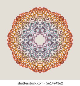 Vector vintage Mandala sign frame. Vintage decorative elements. Oriental pattern, vector illustration. Islam, Arabic, Indian, turkish, pakistan, chinese, ottoman motif