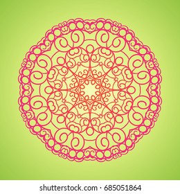 Vector vintage Mandala sign frame. Vintage decorative elements. Oriental pattern, vector illustration. Islam, Arabic, Indian, turkish, pakistan, chinese, ottoman motif
