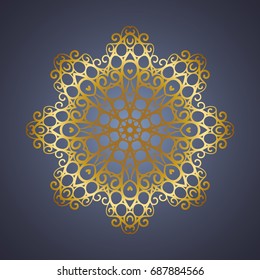 Vector vintage Mandala sign frame. Vintage decorative elements. Oriental pattern, vector illustration. Islam, Arabic, Indian, turkish, pakistan, chinese, ottoman motif