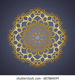 Vector vintage Mandala sign frame. Vintage decorative elements. Oriental pattern, vector illustration. Islam, Arabic, Indian, turkish, pakistan, chinese, ottoman motif