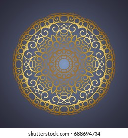 Vector vintage Mandala sign frame. Vintage decorative elements. Oriental pattern, vector illustration. Islam, Arabic, Indian, turkish, pakistan, chinese, ottoman motif