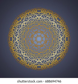 Vector vintage Mandala sign frame. Vintage decorative elements. Oriental pattern, vector illustration. Islam, Arabic, Indian, turkish, pakistan, chinese, ottoman motif