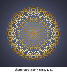 Vector vintage Mandala sign frame. Vintage decorative elements. Oriental pattern, vector illustration. Islam, Arabic, Indian, turkish, pakistan, chinese, ottoman motif