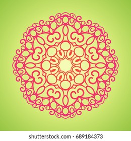 Vector vintage Mandala sign frame. Vintage decorative elements. Oriental pattern, vector illustration. Islam, Arabic, Indian, turkish, pakistan, chinese, ottoman motif