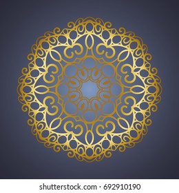 Vector vintage Mandala sign frame. Vintage decorative elements. Oriental pattern, vector illustration. Islam, Arabic, Indian, turkish, pakistan, chinese, ottoman motif
