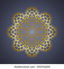 Vector vintage Mandala sign frame. Vintage decorative elements. Oriental pattern, vector illustration. Islam, Arabic, Indian, turkish, pakistan, chinese, ottoman motif