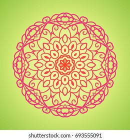 Vector vintage Mandala sign frame. Vintage decorative elements. Oriental pattern, vector illustration. Islam, Arabic, Indian, turkish, pakistan, chinese, ottoman motif