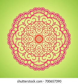 Vector vintage Mandala sign frame. Vintage decorative elements. Oriental pattern, vector illustration. Islam, Arabic, Indian, turkish, pakistan, chinese, ottoman motif