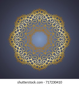 Vector vintage Mandala sign frame. Vintage decorative elements. Oriental pattern, vector illustration. Islam, Arabic, Indian, turkish, pakistan, chinese, ottoman motif