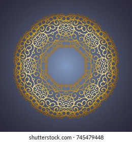 Vector vintage Mandala sign frame. Vintage decorative elements. Oriental pattern, vector illustration. Islam, Arabic, Indian, turkish, pakistan, chinese, ottoman motif