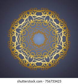 Vector vintage Mandala sign frame. Vintage decorative elements. Oriental pattern, vector illustration. Islam, Arabic, Indian, turkish, pakistan, chinese, ottoman motif