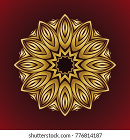 Vector vintage Mandala sign frame with flowers and floral ornament. Vintage decorative elements. Oriental pattern, vector illustration. Islam, Arabic, Indian, turkish, pakistan, chinese, ottoman motif