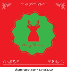 vector vintage merry christmas badges and label 