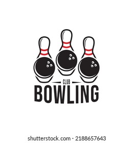 Vector Vintage Monochrome Style Bowling Logo Stock Vector (Royalty Free ...