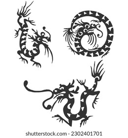 vector vintage monochrome tattoos collection