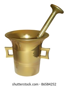 vector vintage mortar on white background, raster file available