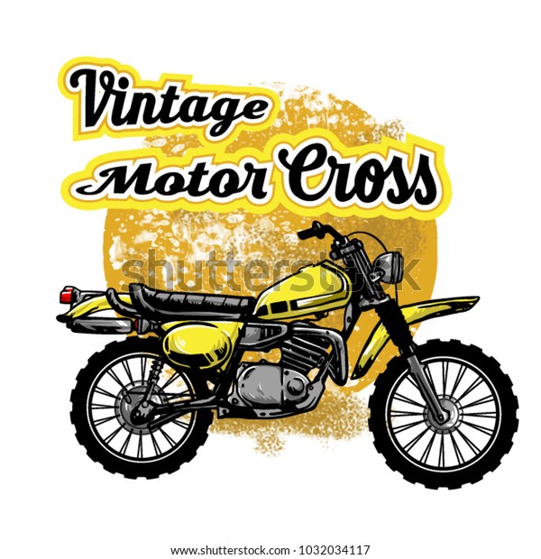 Vector Vintage Motocross Stock Vector (Royalty Free) 1032034117