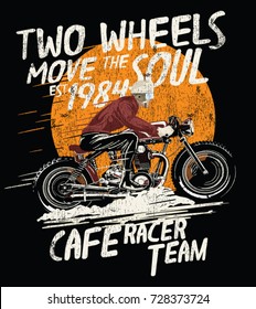 vector vintage motorcycle racing illustration t-shirts print