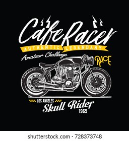 vector vintage motorcycle racing illustration t-shirts print