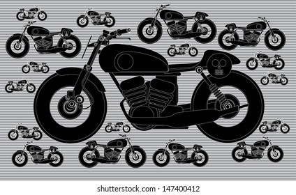 vector vintage motorcycle racing pattern