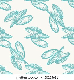 Vector vintage mussel pattern 