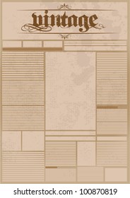 Vector Vintage Newspaper Background