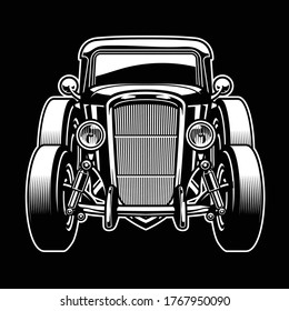 vector of vintage old ancient car