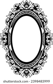 Vector vintage ornament frame illustration